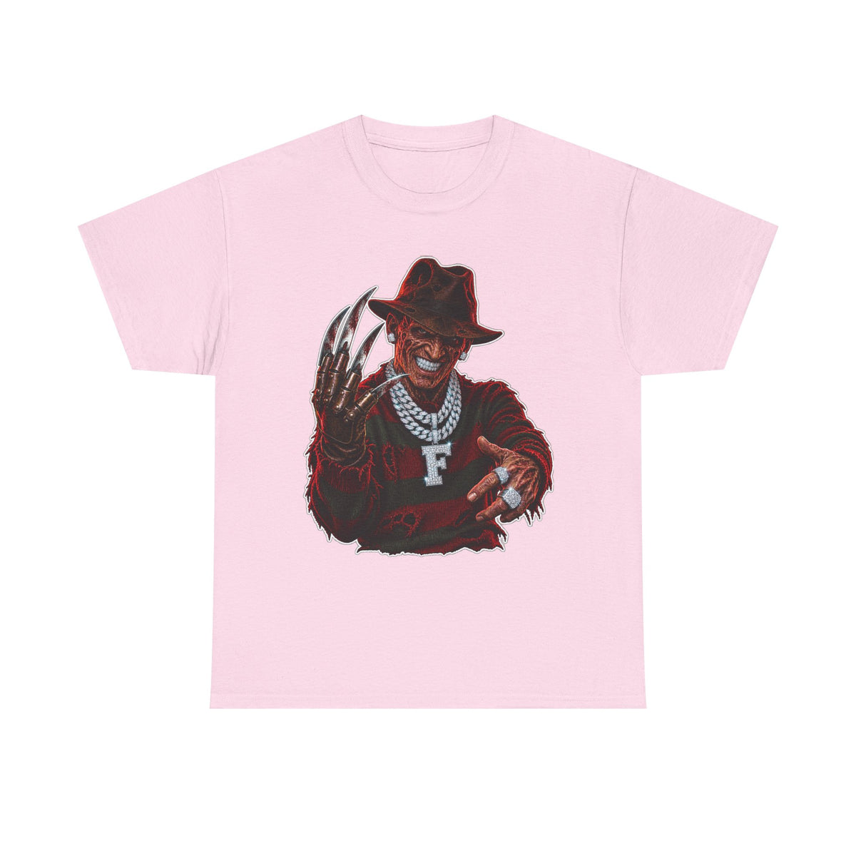 Freddy Krueger Horror T-Shirt – Retro Blades & Chains Graphic Tee