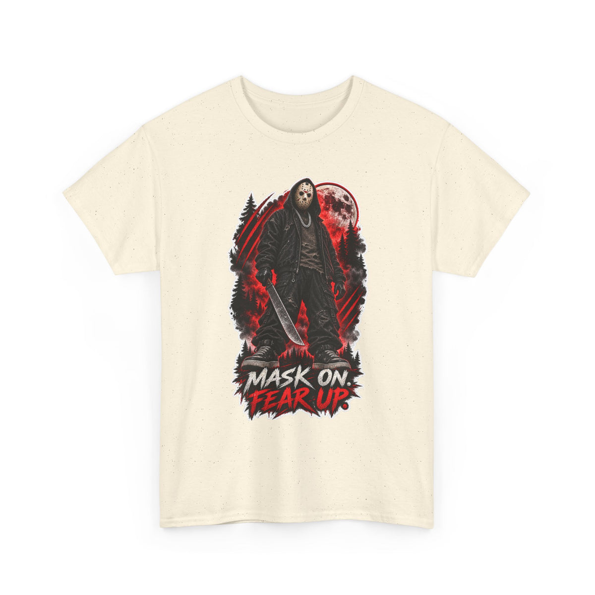 Scary Halloween Horror Shirt | Mask On, Fear Up Graphic Tee