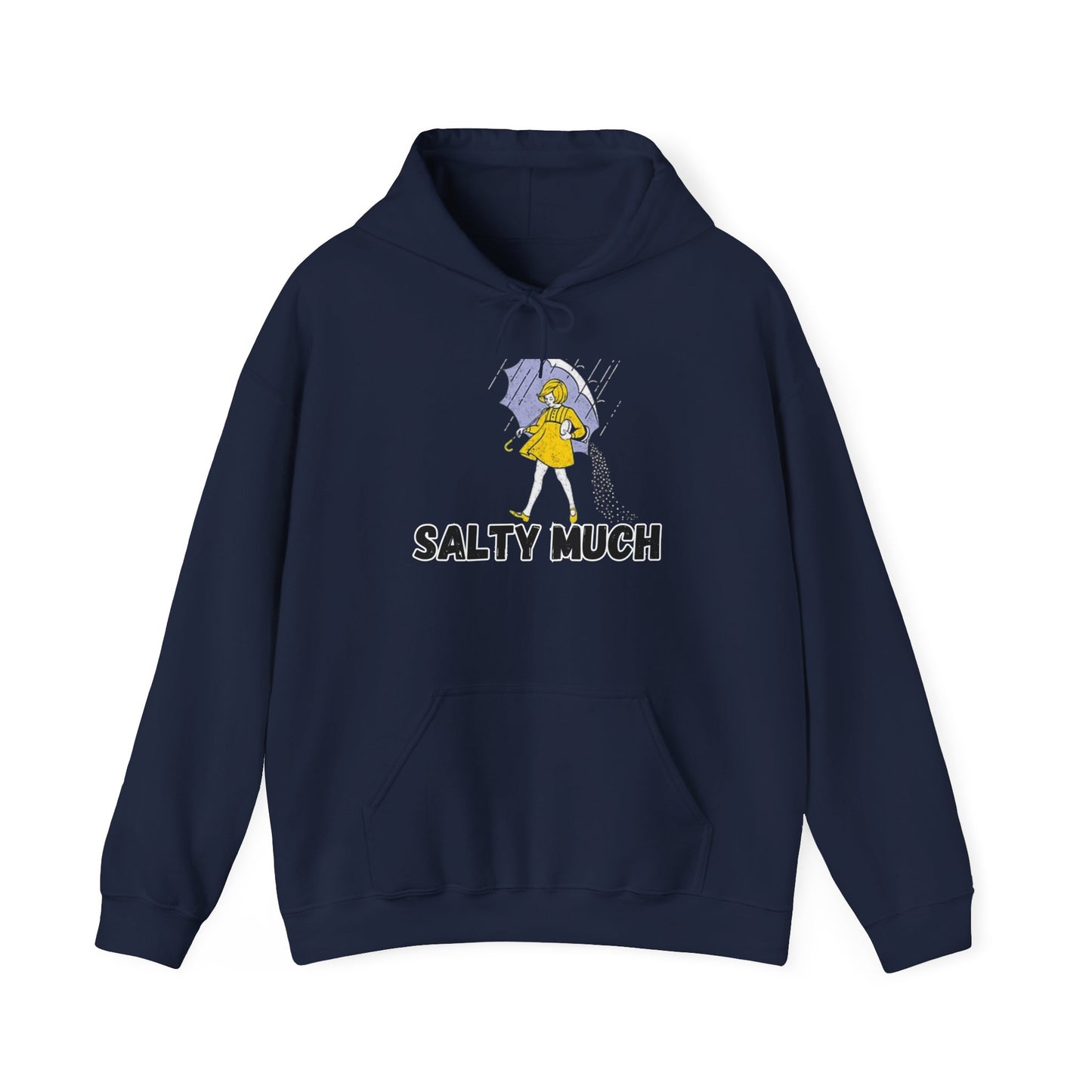 Salty Much Hoodie - Unisex Heavy Blend Sweatshirt, Cozy Pullover for Rainy Days, Fun Gift for Friends, Casual Wear, Rainy Weather Apparel