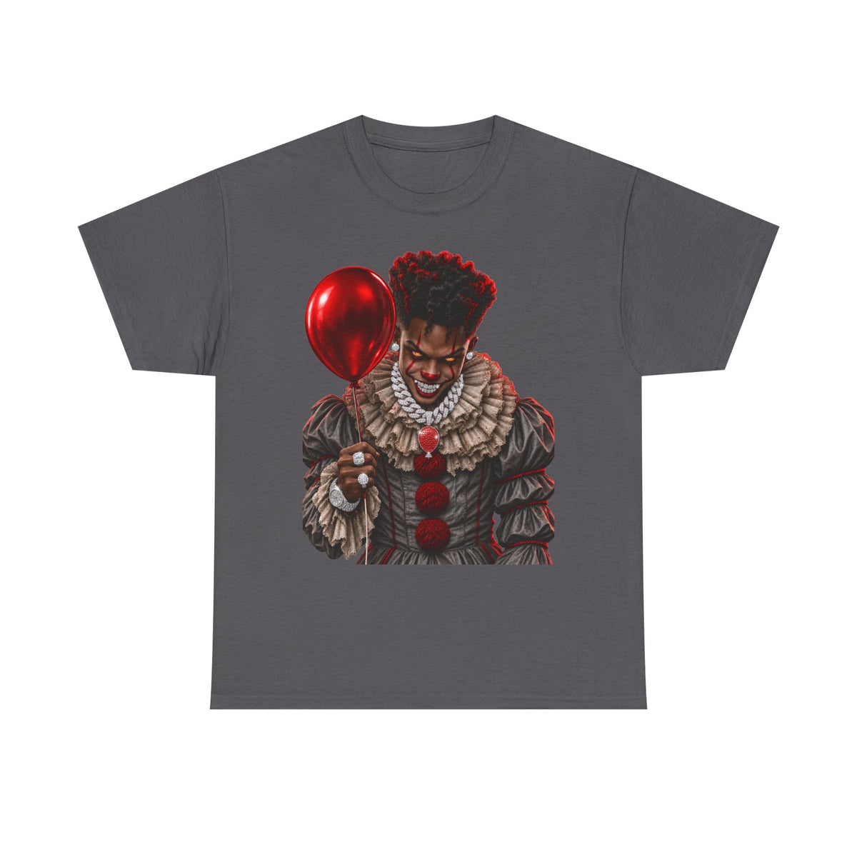 Creepy Clown Portrait T-Shirt — Horror Balloon Costume Tee