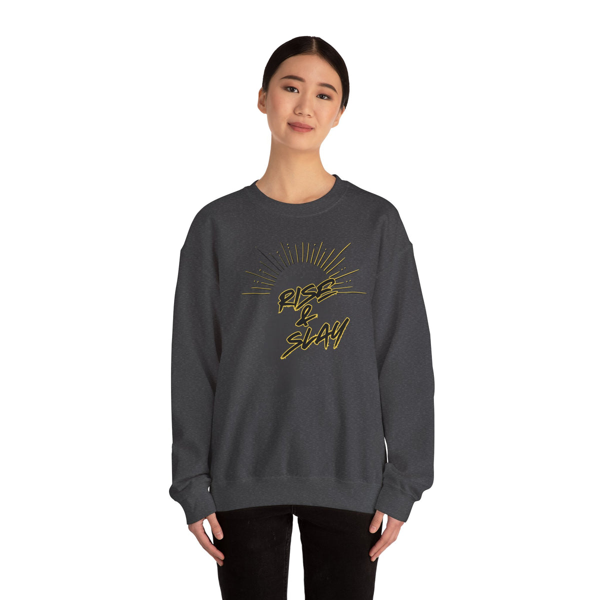 Rise & Slay Empowerment Crewneck Sweatshirt | Empress Royal Tees