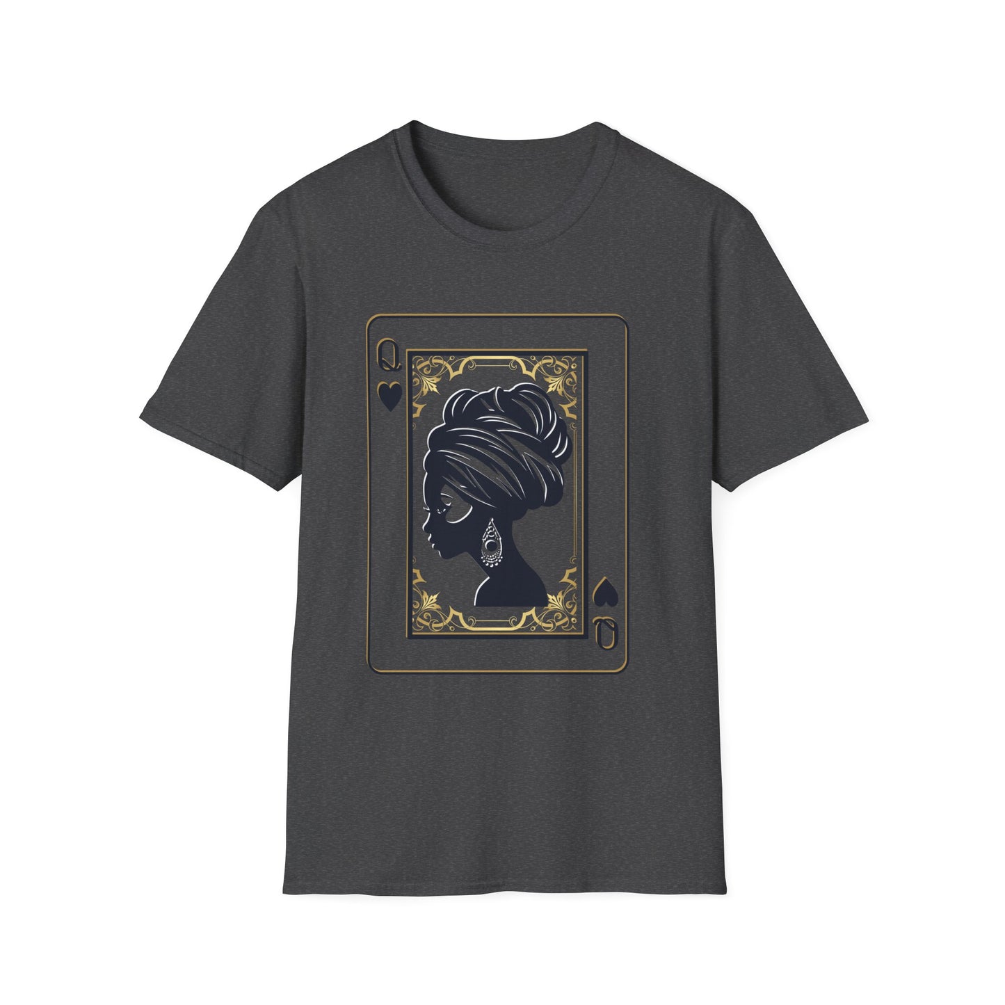 Queen of Spades Tee – African Queen Silhouette Playing Card T-Shirt