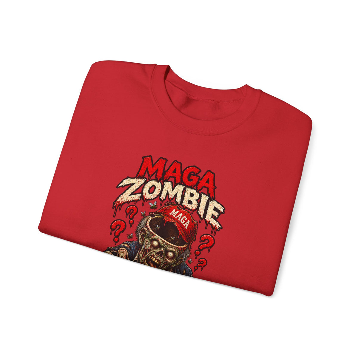 MAGA Zombie "Empty Brains" Crewneck Sweatshirt