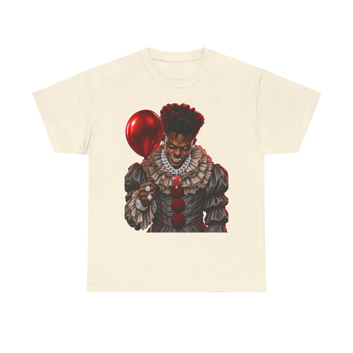 Creepy Clown Portrait T-Shirt — Horror Balloon Costume Tee