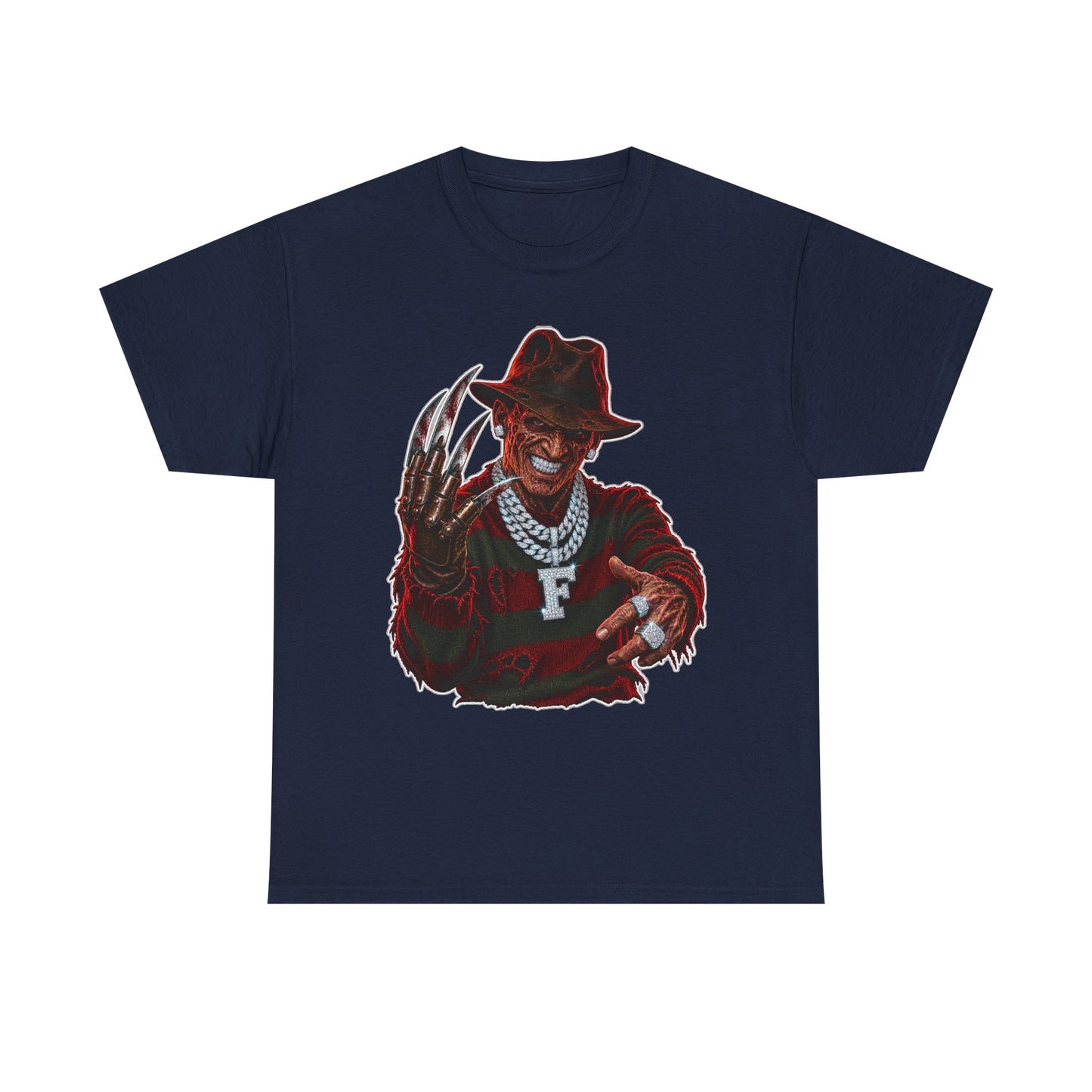 Freddy Krueger Horror T-Shirt – Retro Blades & Chains Graphic Tee