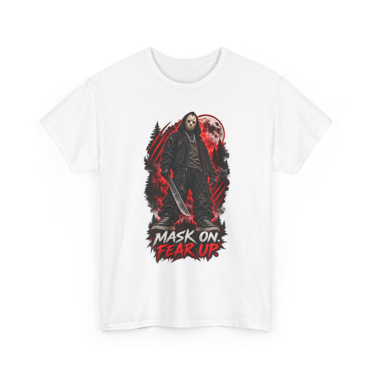 Scary Halloween Horror Shirt | Mask On, Fear Up Graphic Tee