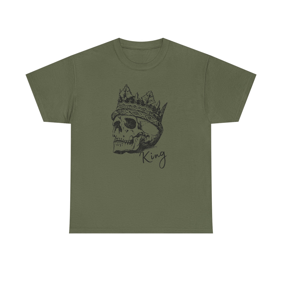 Skull King Shirt | Crowned Skull Gothic Graphic Tee