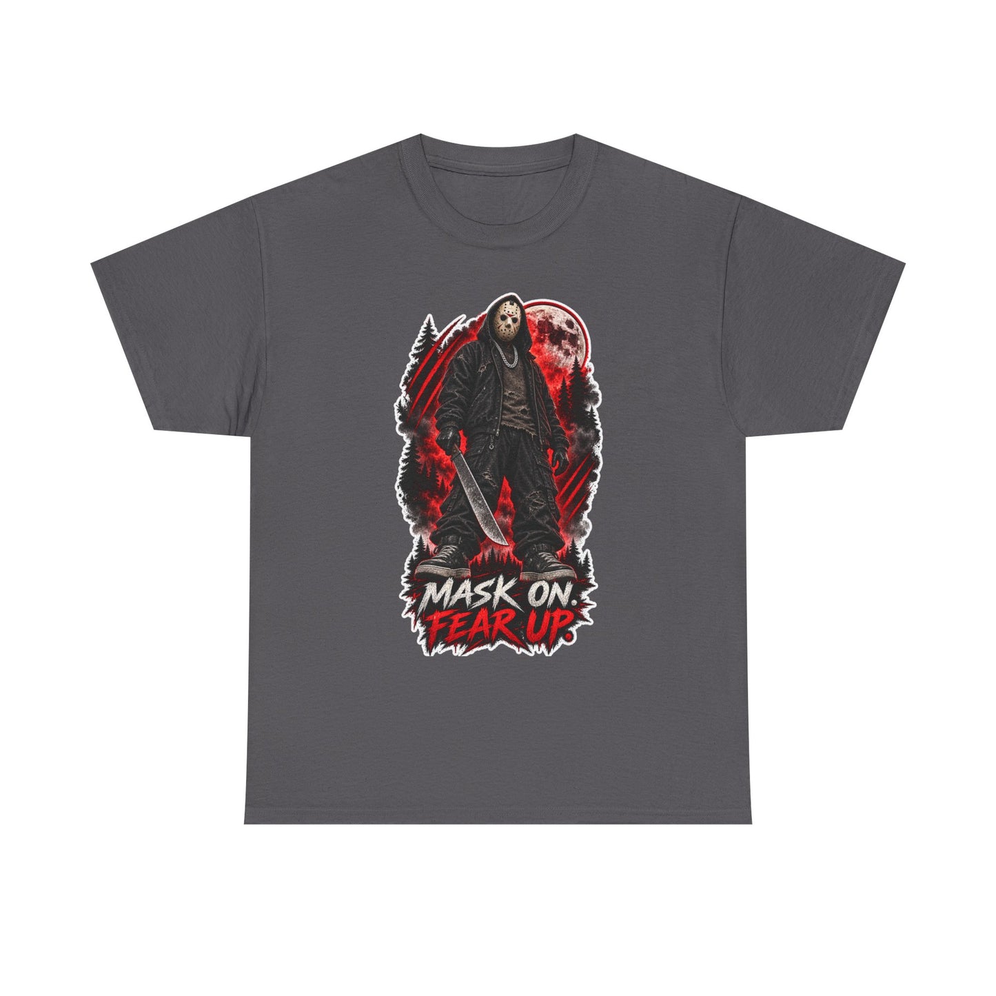 Scary Halloween Horror Shirt | Mask On, Fear Up Graphic Tee