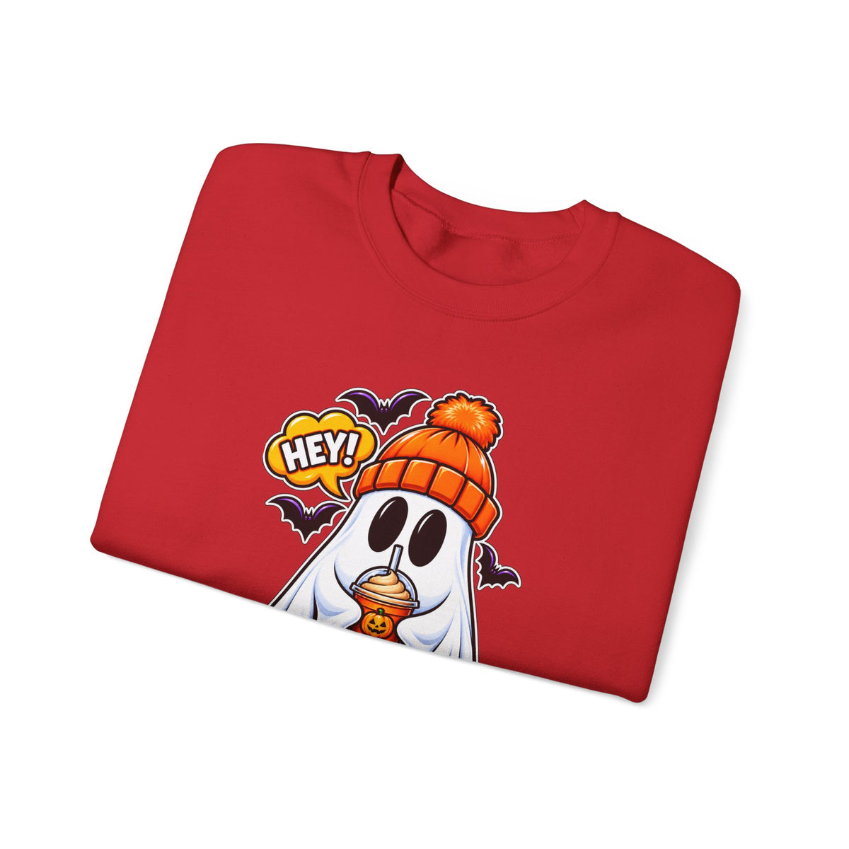 Hey Boo Ghost Halloween Crewneck Sweatshirt