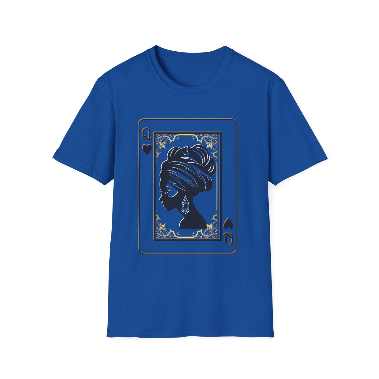 Queen of Spades Tee – African Queen Silhouette Playing Card T-Shirt