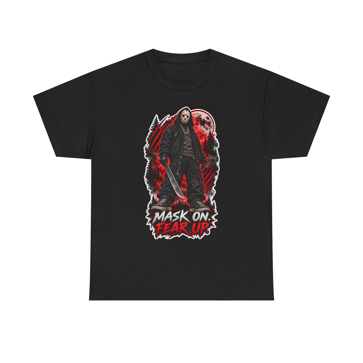 Scary Halloween Horror Shirt | Mask On, Fear Up Graphic Tee