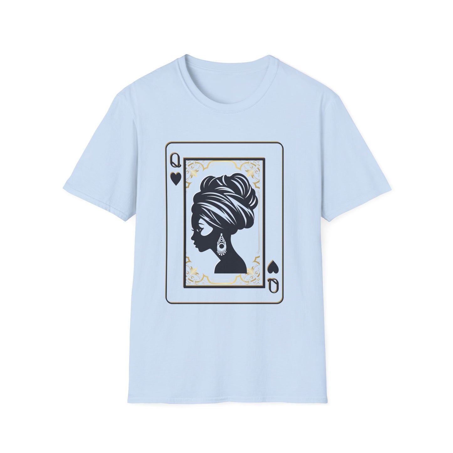 Queen of Spades Tee – African Queen Silhouette Playing Card T-Shirt