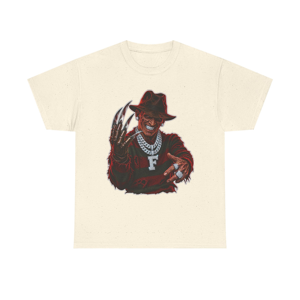Freddy Krueger Horror T-Shirt – Retro Blades & Chains Graphic Tee