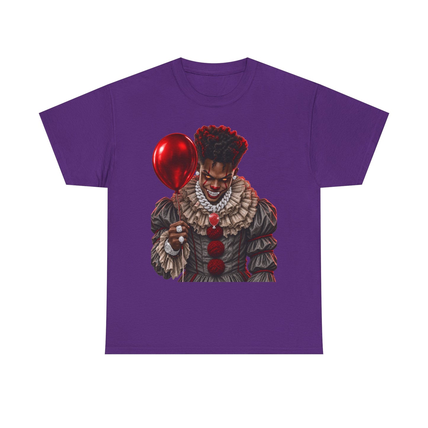 Creepy Clown Portrait T-Shirt — Horror Balloon Costume Tee