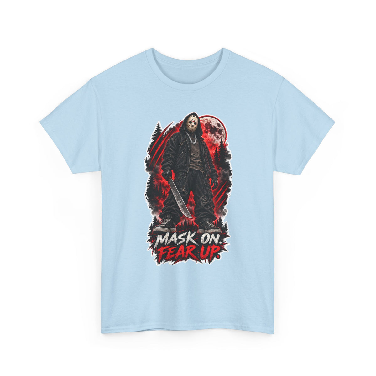 Scary Halloween Horror Shirt | Mask On, Fear Up Graphic Tee