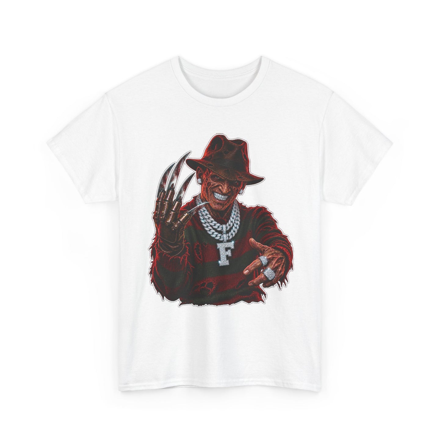 Freddy Krueger Horror T-Shirt – Retro Blades & Chains Graphic Tee