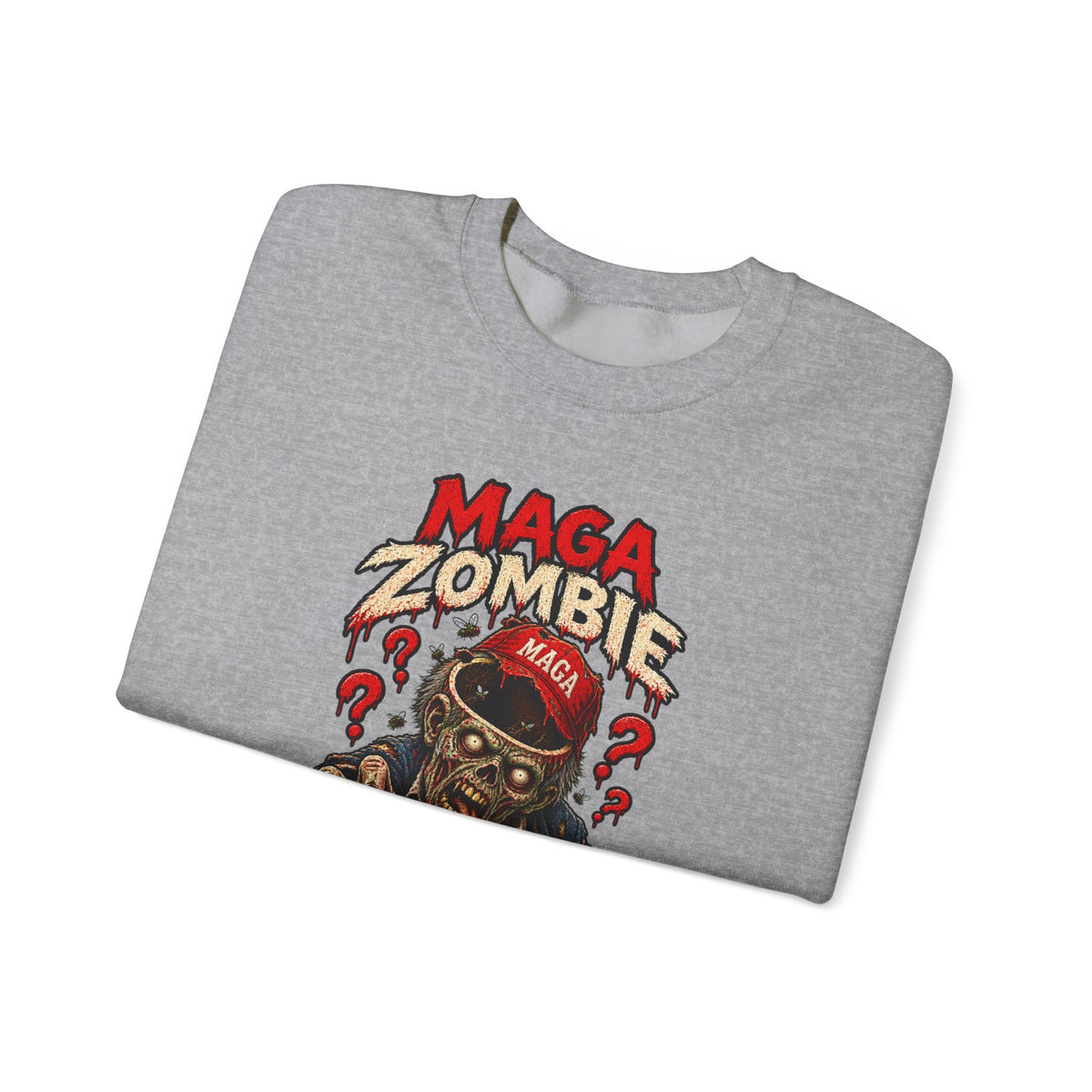 MAGA Zombie "Empty Brains" Crewneck Sweatshirt