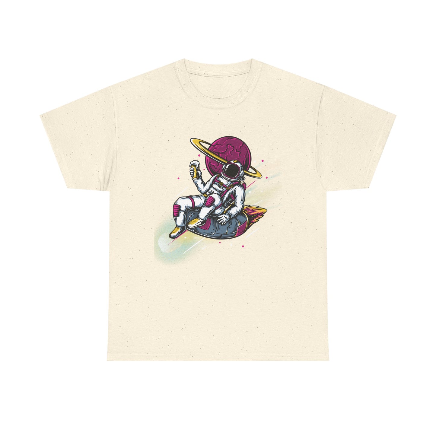 Cosmic Vibes Unisex Heavy Cotton Tee - Fun Astronaut Design