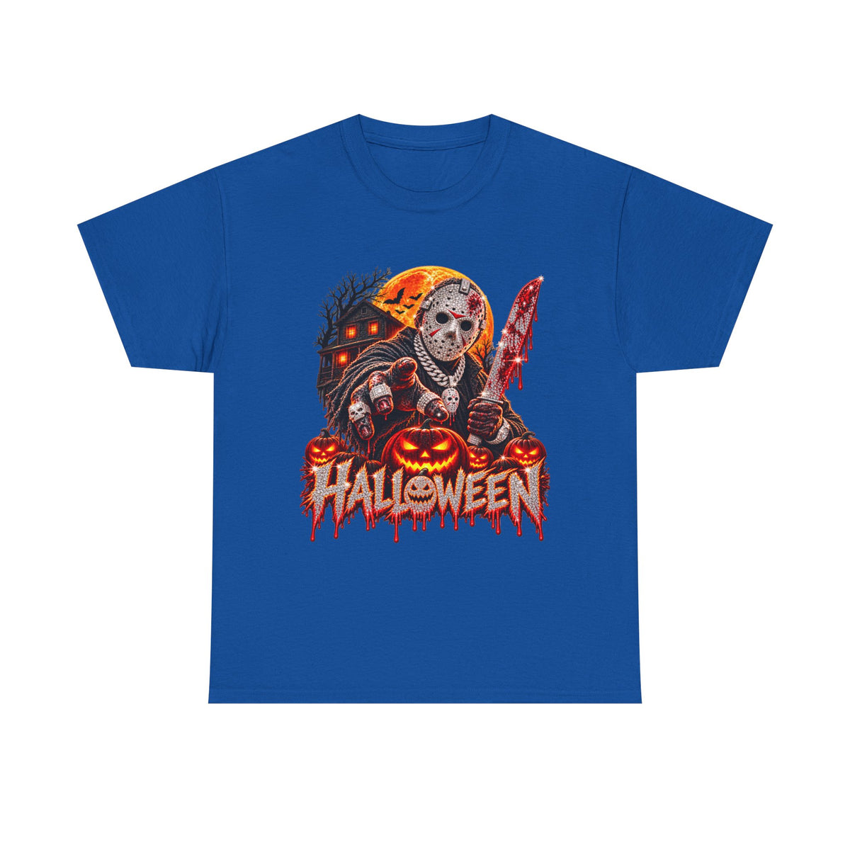 Masked Slasher Halloween Graphic Tee –