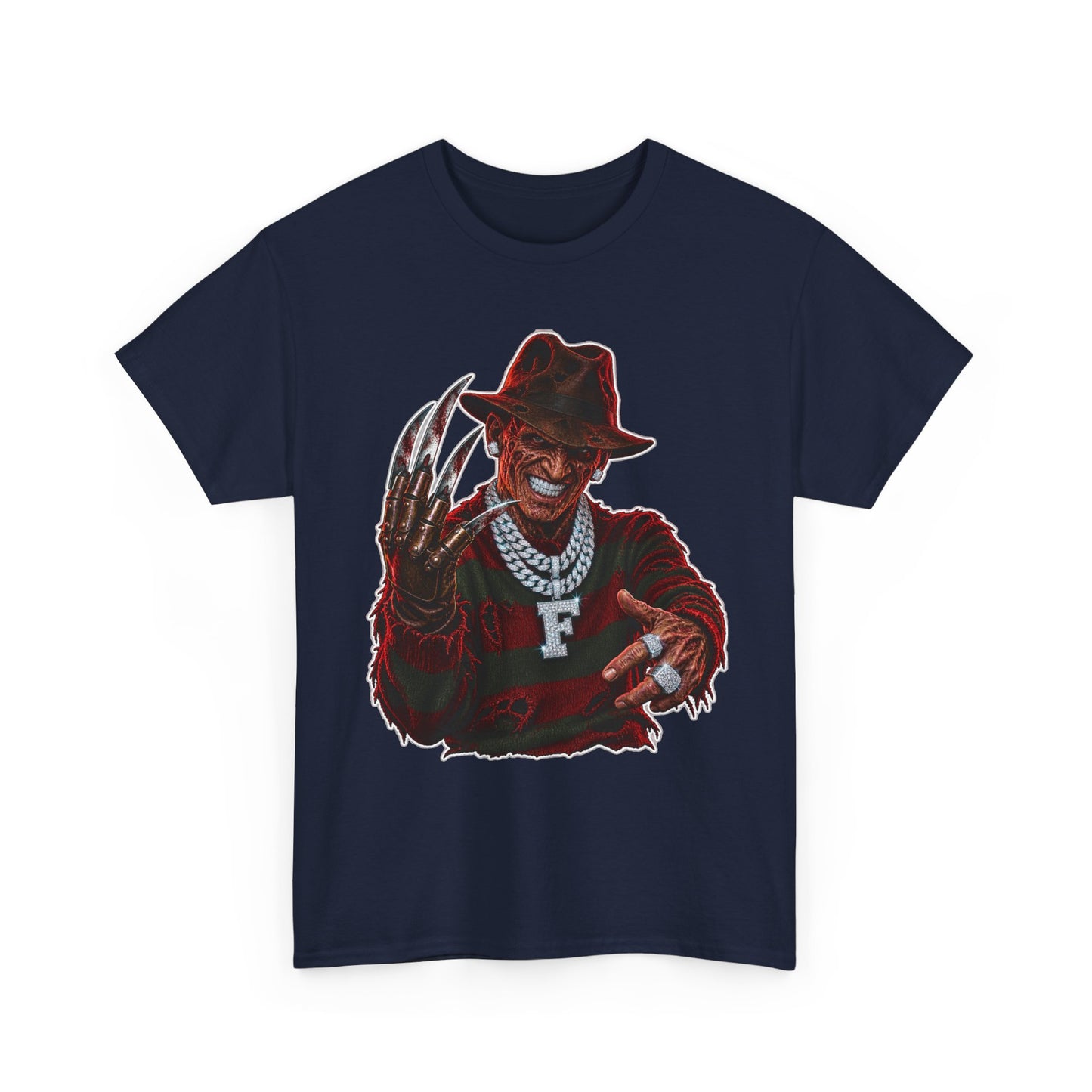 Freddy Krueger Horror T-Shirt – Retro Blades & Chains Graphic Tee