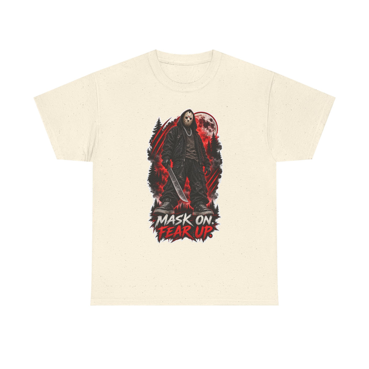 Scary Halloween Horror Shirt | Mask On, Fear Up Graphic Tee