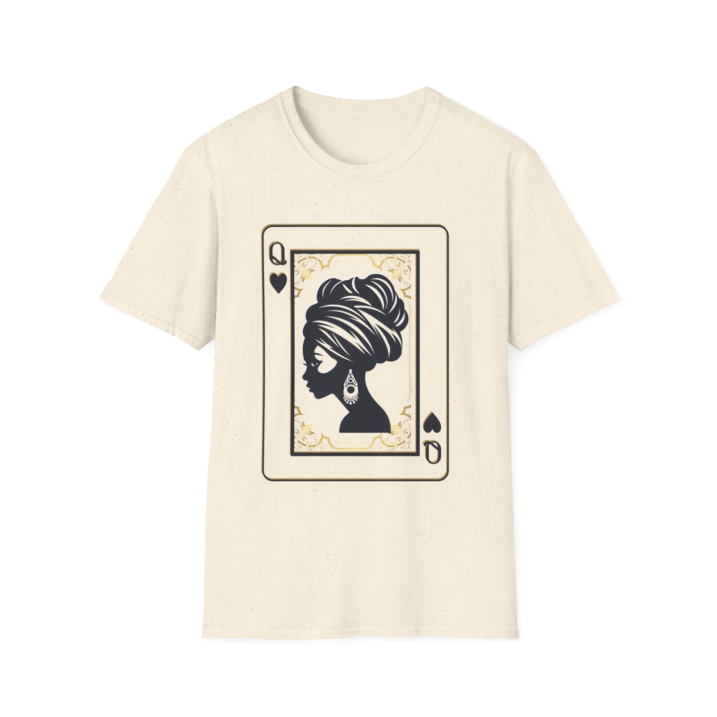 Queen of Spades Tee – African Queen Silhouette Playing Card T-Shirt