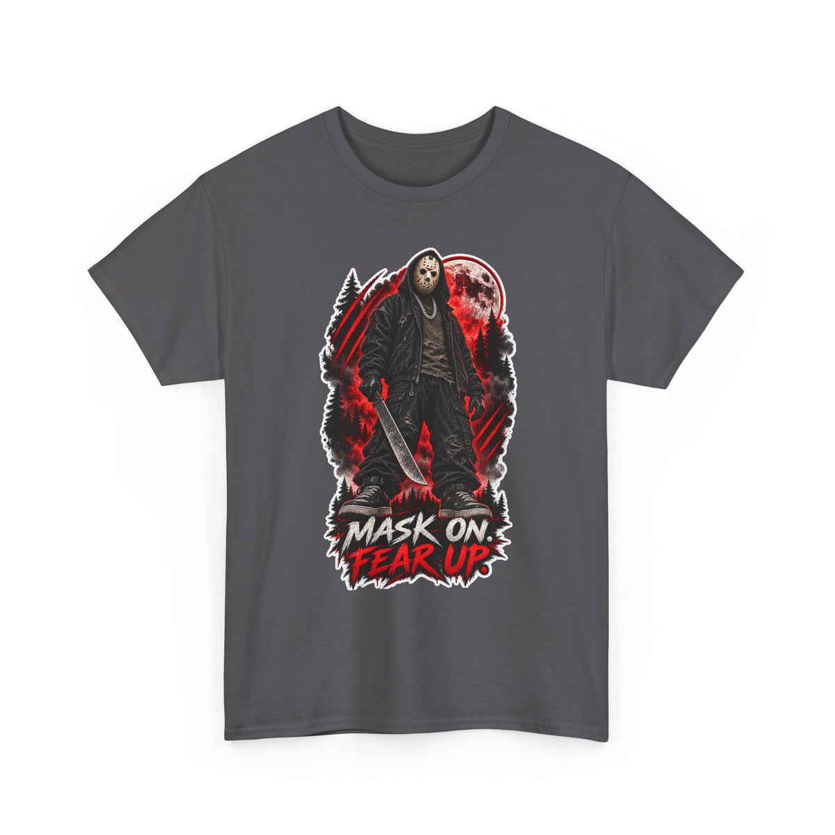 Scary Halloween Horror Shirt | Mask On, Fear Up Graphic Tee