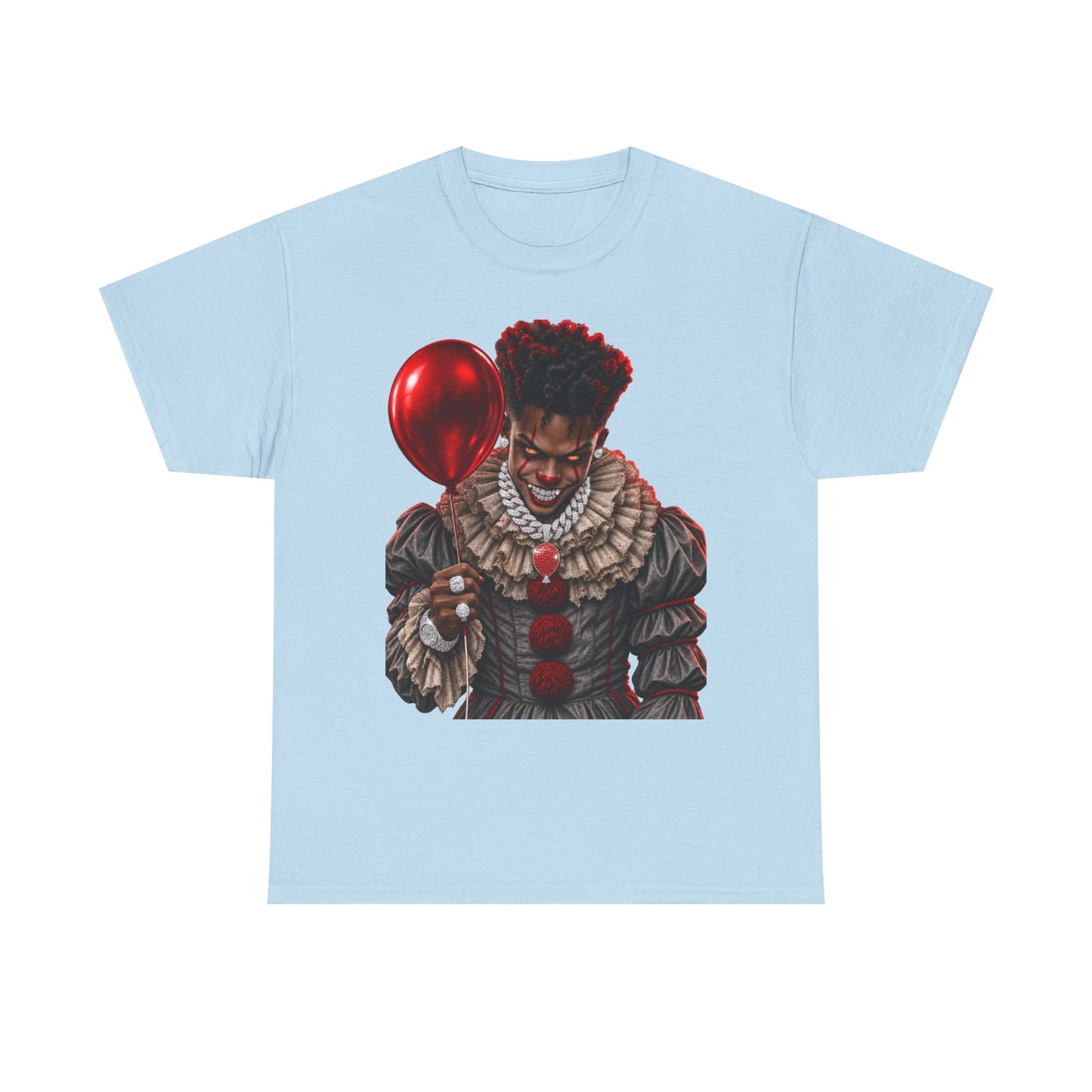 Creepy Clown Portrait T-Shirt — Horror Balloon Costume Tee