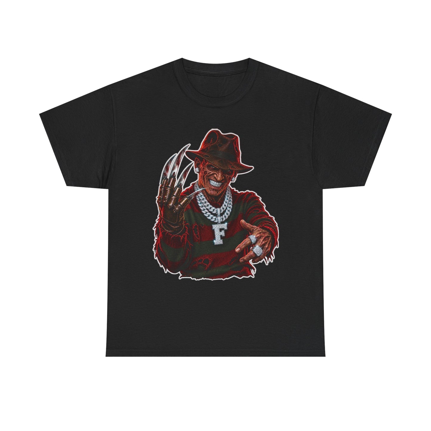 Freddy Krueger Horror T-Shirt – Retro Blades & Chains Graphic Tee