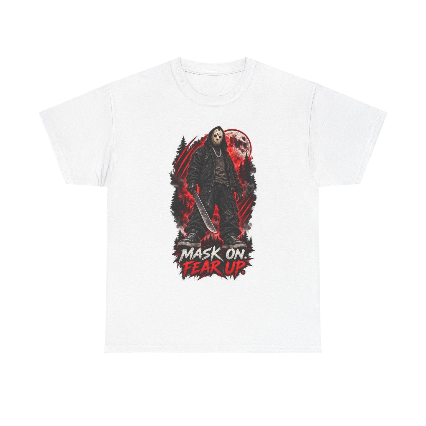 Scary Halloween Horror Shirt | Mask On, Fear Up Graphic Tee