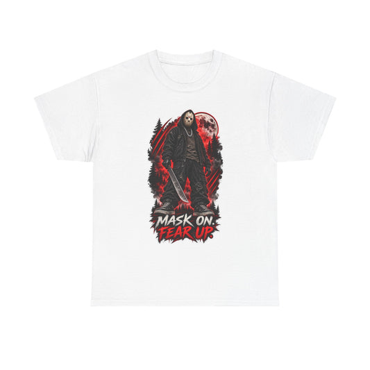 Scary Halloween Horror Shirt | Mask On, Fear Up Graphic Tee