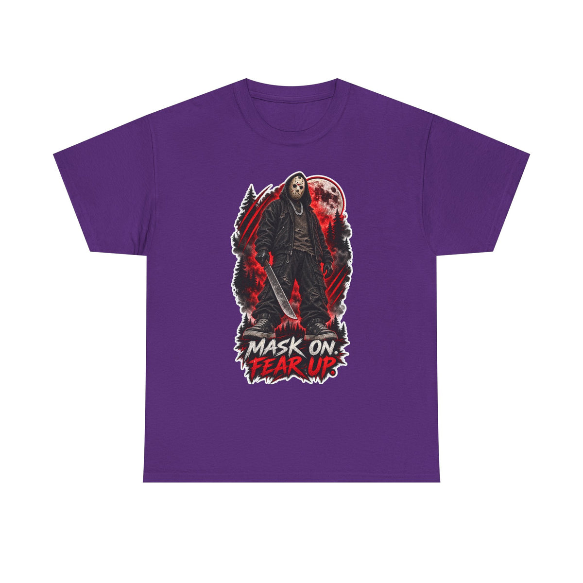 Scary Halloween Horror Shirt | Mask On, Fear Up Graphic Tee