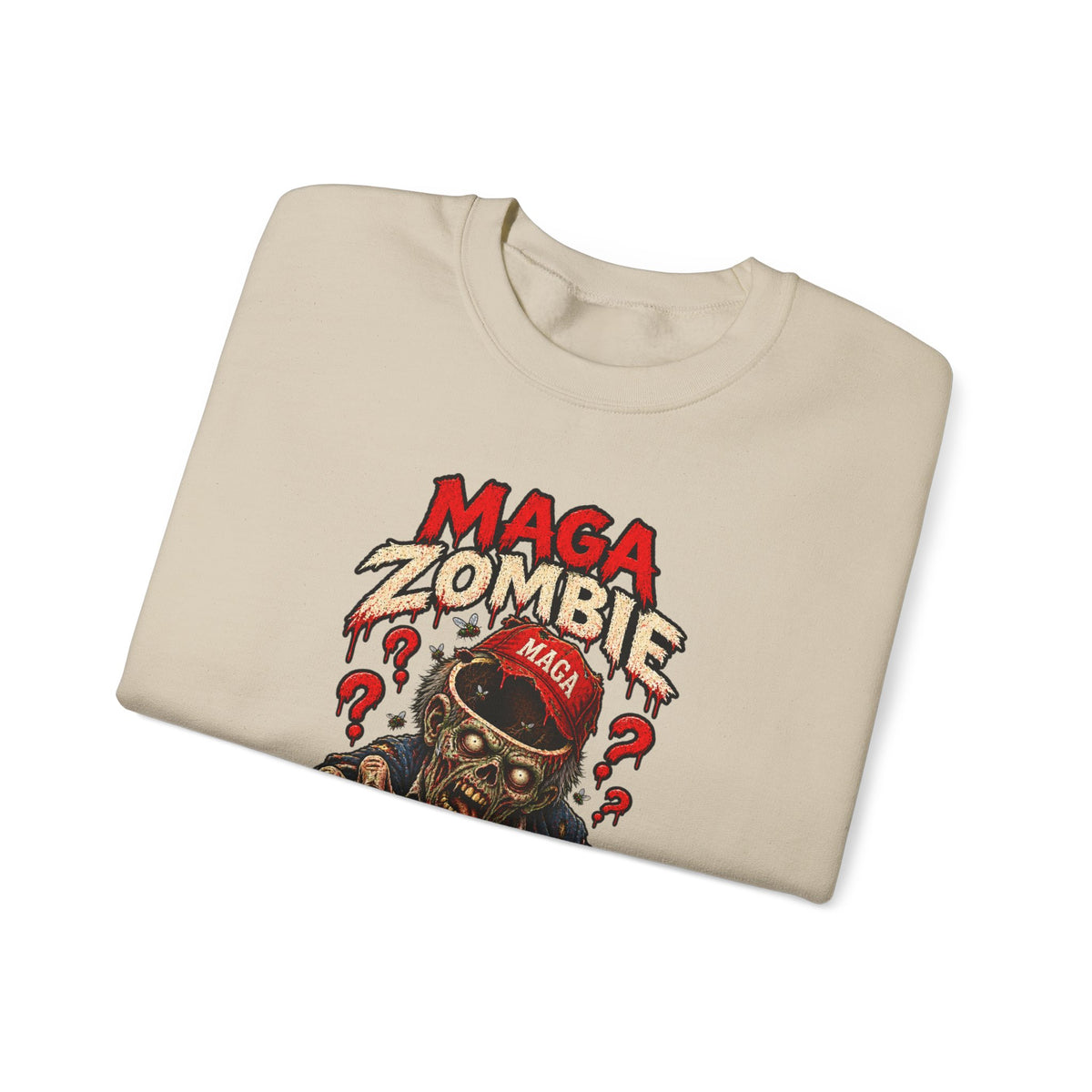 MAGA Zombie "Empty Brains" Crewneck Sweatshirt