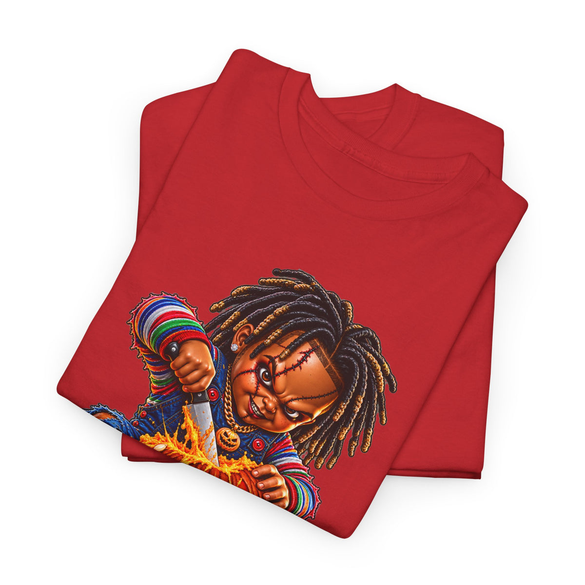 Halloween Pumpkin Carving Dreadlocks Skeleton T-Shirt