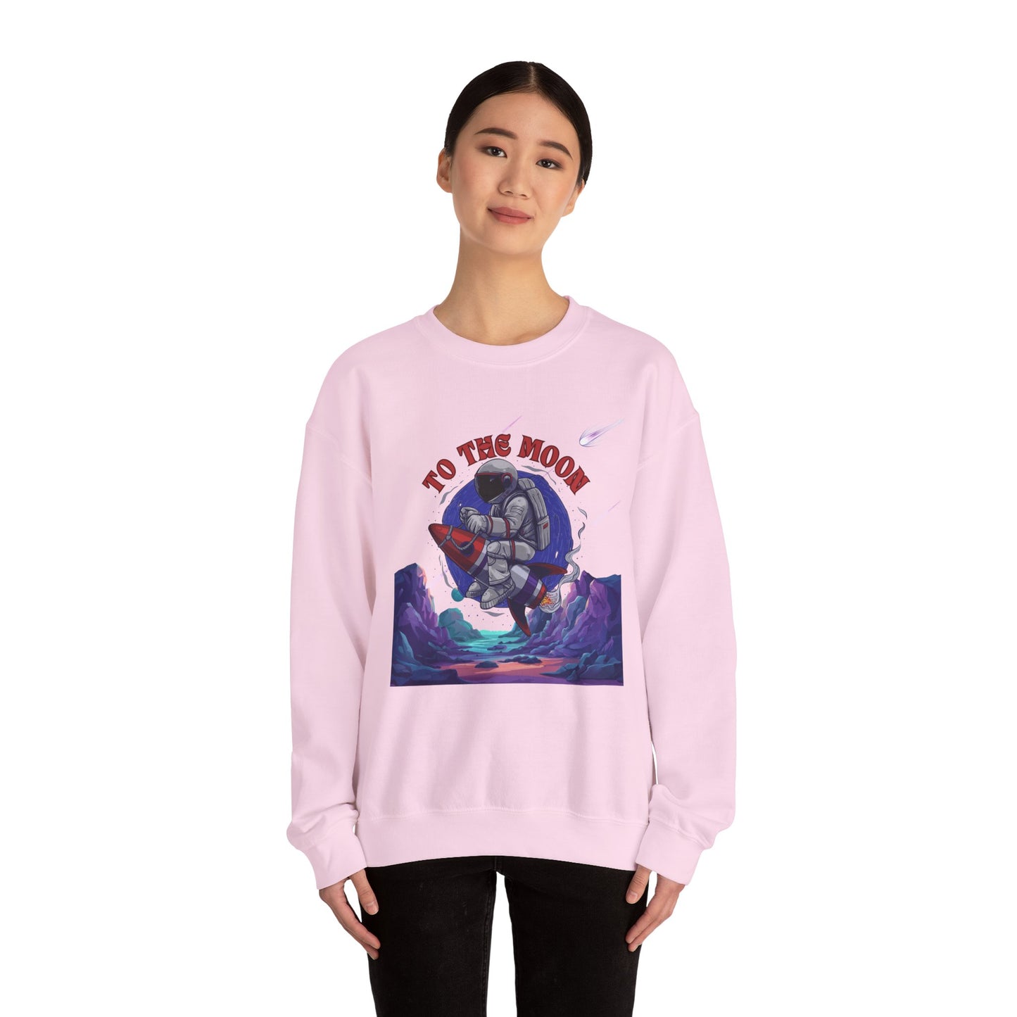 To The Moon Unisex Crewneck Sweatshirt - Space Adventure Design