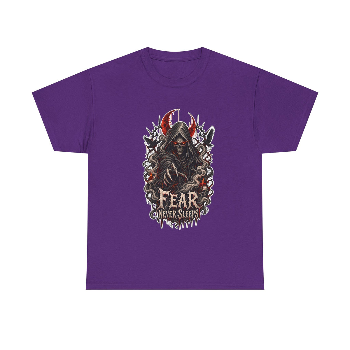 Fear Never Sleeps T-Shirt — Gothic Grim Reaper Graphic Tee