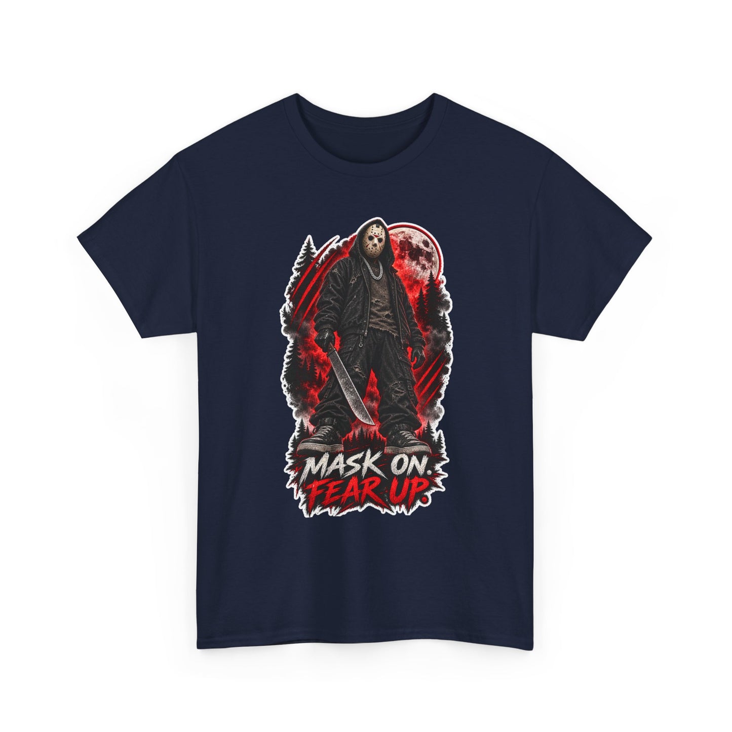 Scary Halloween Horror Shirt | Mask On, Fear Up Graphic Tee