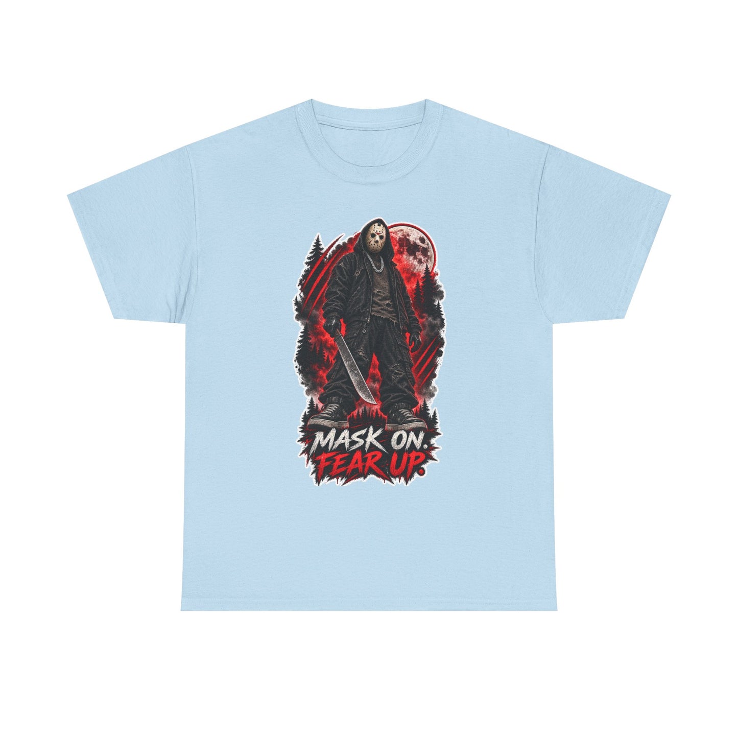 Scary Halloween Horror Shirt | Mask On, Fear Up Graphic Tee